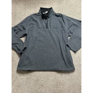 Men’s 4XL Foot locker Black & Gray Fleece Quarter Zip Pullover